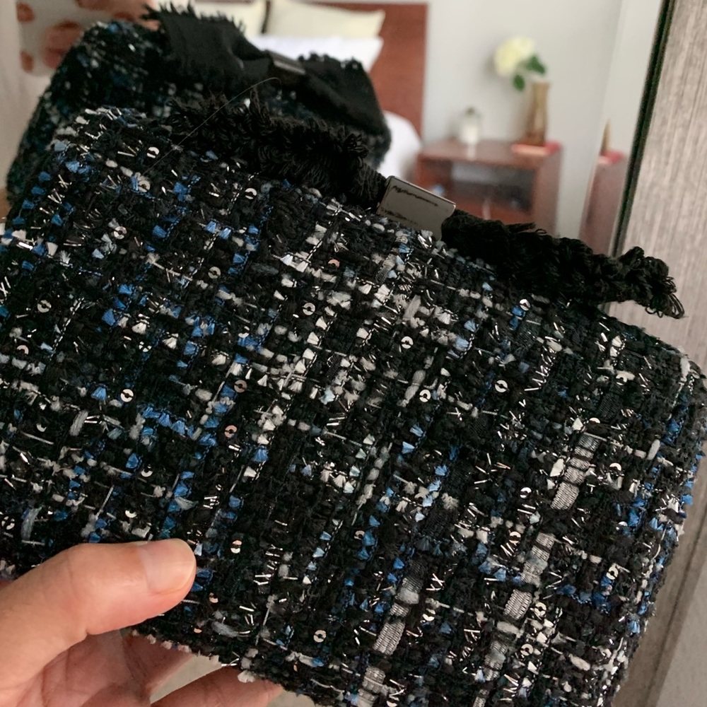 Neiman Marcus tweed clutch